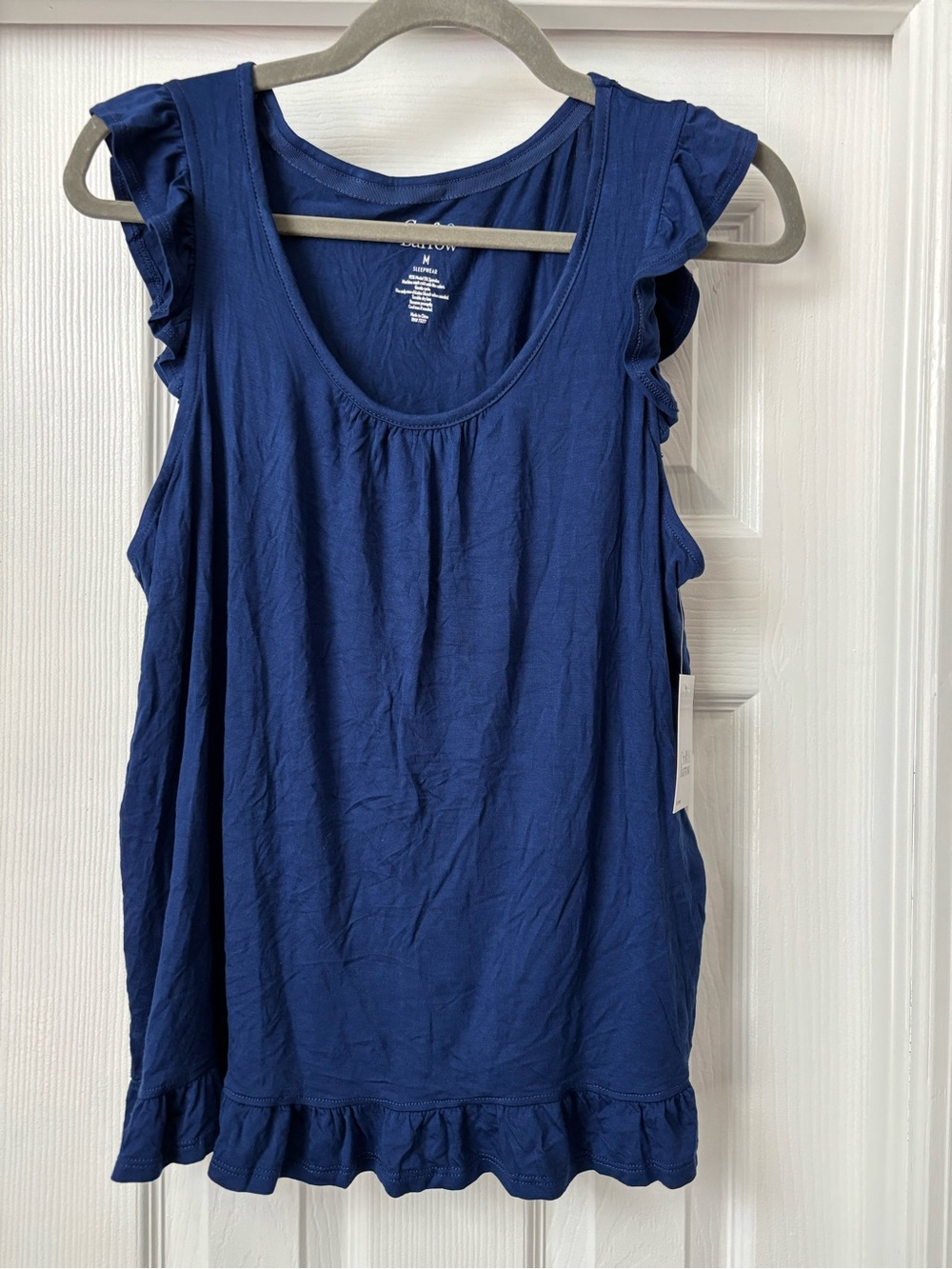 croft & barrow Navy Ruffle Sleeve Sleep Shirt